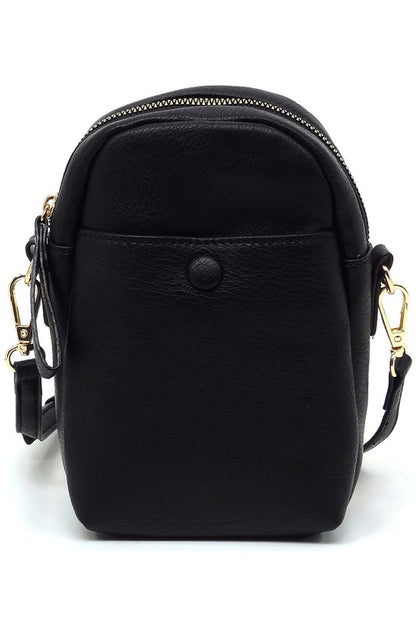 Vegan Leather Front Pocket Mini Crossbody Bag | Trendy Crossbody Bags Outfit Idea for Women by Ro + Ivy | Elevated Basics, Modern Comfort & Style