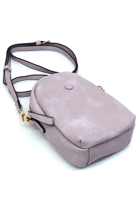 Vegan Leather Front Pocket Mini Crossbody Bag | Trendy Crossbody Bags Outfit Idea for Women by Ro + Ivy | Elevated Basics, Modern Comfort & Style