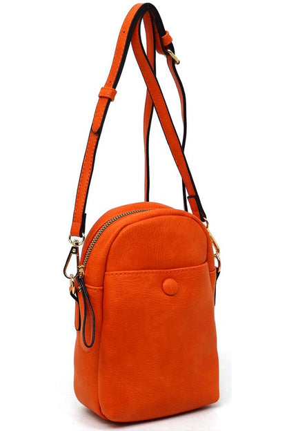 Vegan Leather Front Pocket Mini Crossbody Bag | Trendy Crossbody Bags Outfit Idea for Women by Ro + Ivy | Elevated Basics, Modern Comfort & Style