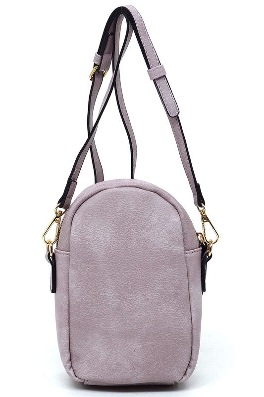 Vegan Leather Front Pocket Mini Crossbody Bag | Trendy Crossbody Bags Outfit Idea for Women by Ro + Ivy | Elevated Basics, Modern Comfort & Style