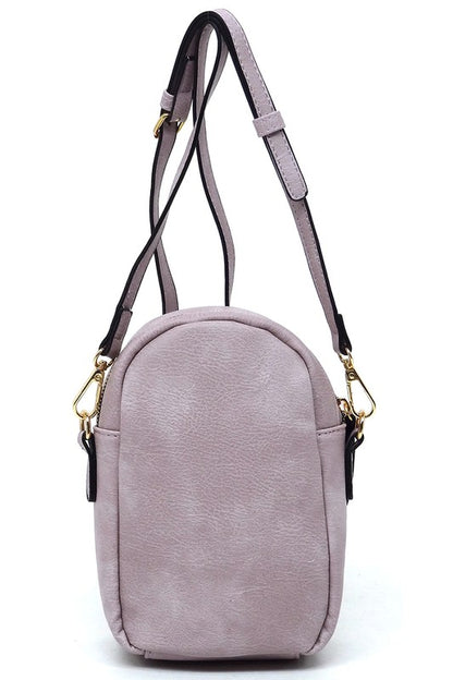 Vegan Leather Front Pocket Mini Crossbody Bag | Trendy Crossbody Bags Outfit Idea for Women by Ro + Ivy | Elevated Basics, Modern Comfort & Style