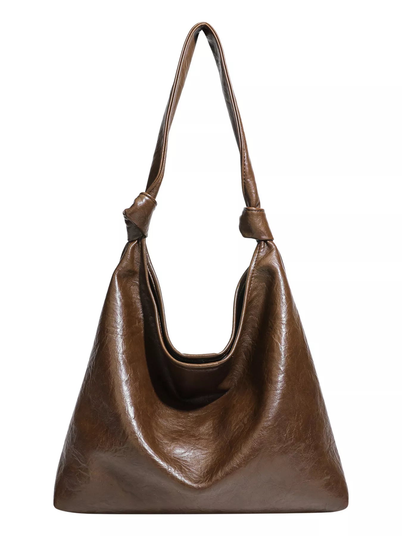 Women's Vintage Style Faux Leather Shoulder Bag - Shoulder Bags