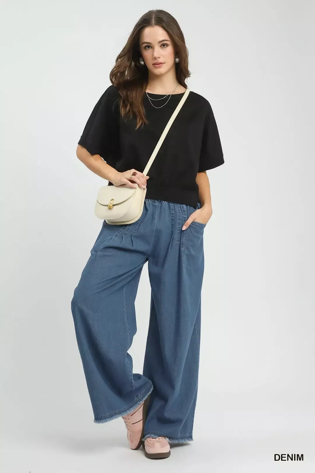 Stone Washed Vintage Faded Wide Leg Pants — Relaxed Flowy Casual Everyday Style - Pants
