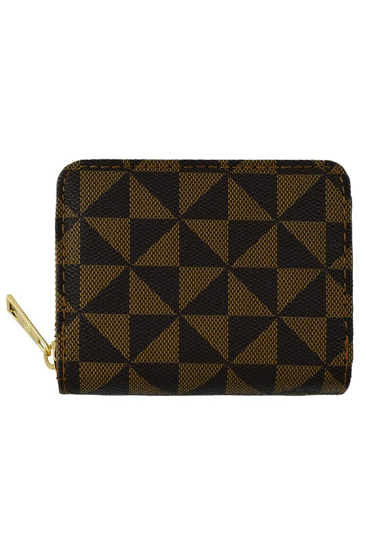 COFFEE TAN one Vegan Leather Monogram Accordion Bi-fold Wallet | Trendy Wallets Outfit Idea for Women by Ro + Ivy | Elevated Basics, Modern Comfort & Style