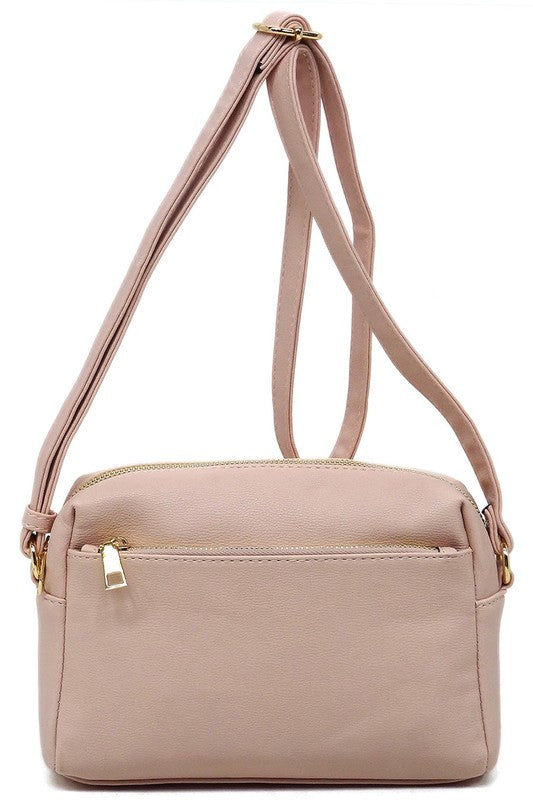 BLUSH one Faux Vegan Leather Rectangle Crossbody Bag | Trendy Crossbody Bags Outfit Idea for Women by Ro + Ivy | Elevated Basics, Modern Comfort & Style
