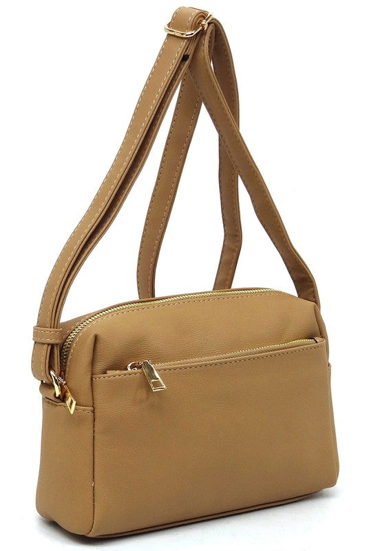 Faux Vegan Leather Rectangle Crossbody Bag | Trendy Crossbody Bags Outfit Idea for Women by Ro + Ivy | Elevated Basics, Modern Comfort & Style