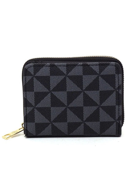 BLACK BLACK one Faux Vegan Leather Monogram Accordion Bi-fold Wallet | Trendy Wallets Outfit Idea for Women by Ro + Ivy | Elevated Basics, Modern Comfort & Style