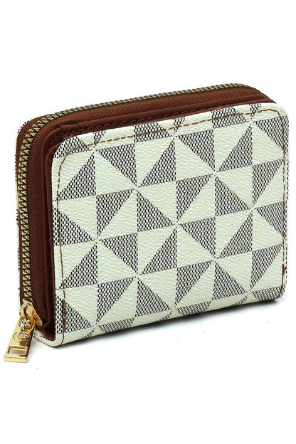 Faux Vegan Leather Monogram Accordion Bi-fold Wallet | Trendy Wallets Outfit Idea for Women by Ro + Ivy | Elevated Basics, Modern Comfort & Style