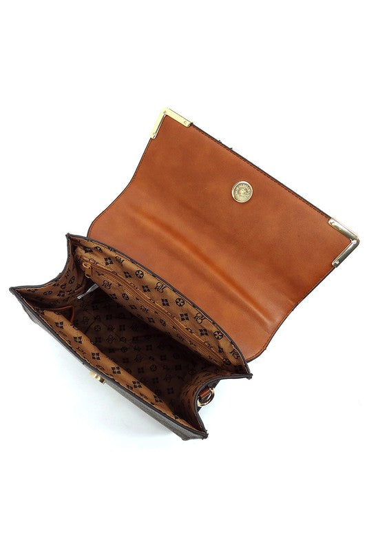 CM Monogram Top Handle Satchel | Trendy Satchels Outfit Idea for Women by Ro + Ivy | Elevated Basics, Modern Comfort & Style