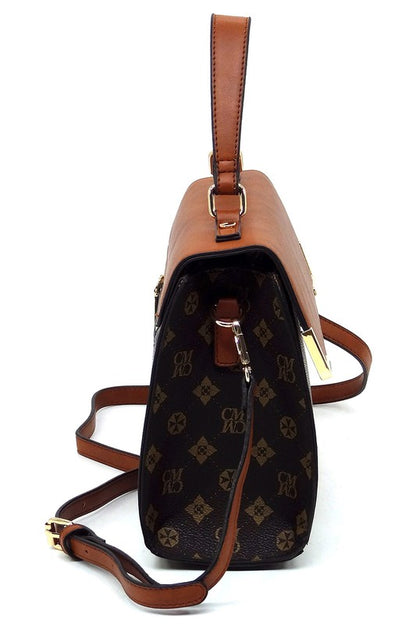 CM Monogram Top Handle Satchel | Trendy Satchels Outfit Idea for Women by Ro + Ivy | Elevated Basics, Modern Comfort & Style