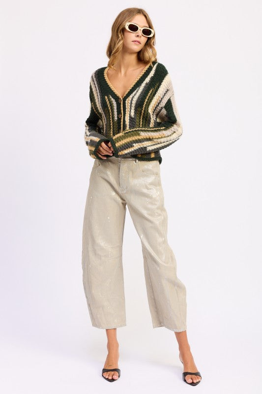 Soft Color Mixed Button Up Cardigan | Trendy Cardigans Outfit Idea for Women by Ro + Ivy | Elevated Basics, Modern Comfort & Style