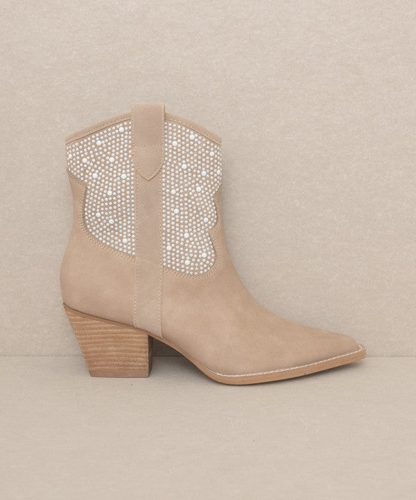 Pearl Studded Western Boots - A Luxe Twist on Classic Style - Ro + Ivy