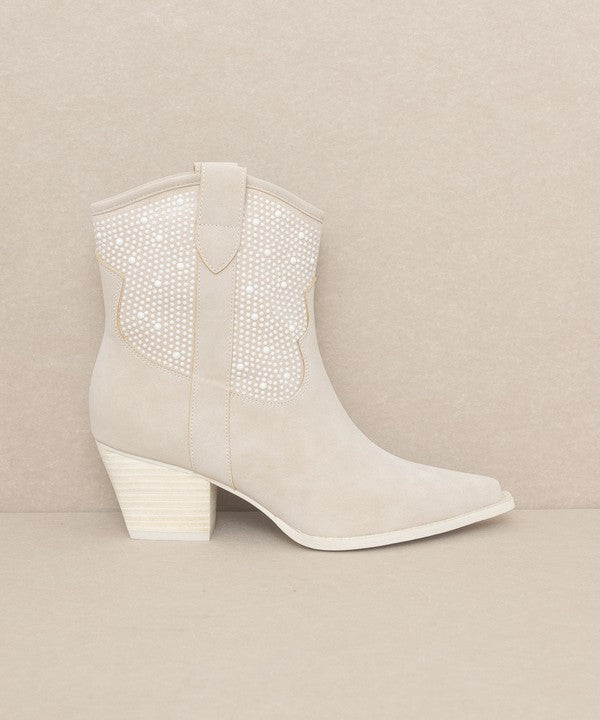 Pearl Studded Western Boots - A Luxe Twist on Classic Style - Ro + Ivy