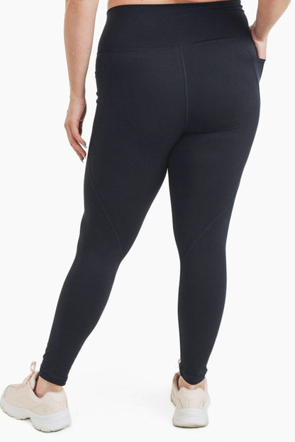 Curvy Tapered Band Essential High-Waist Leggings - Ro + Ivy