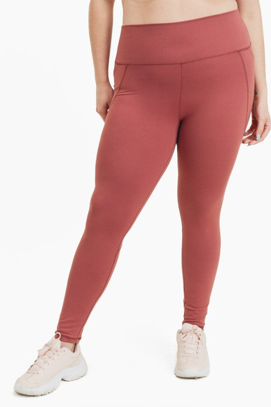 Curvy Tapered Band Essential High-Waist Leggings - Ro + Ivy