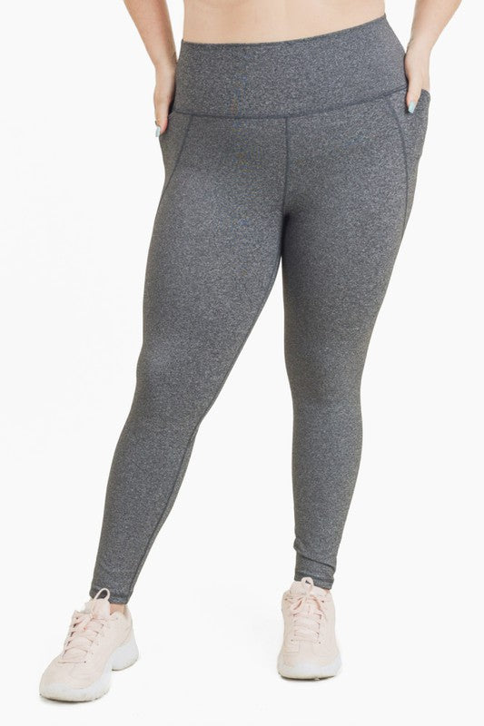 Curvy Tapered Band Essential High-Waist Leggings - Ro + Ivy