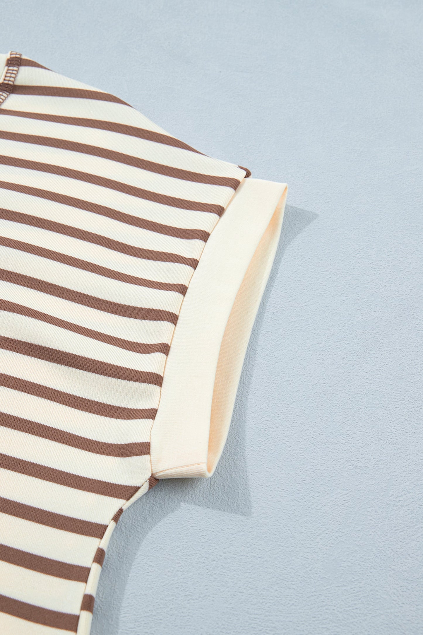 Striped Half Sleeve Round Neck Casual T-Shirt — Classic Comfortable Everyday Style - Tops & Tees