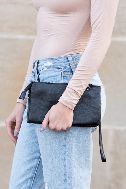 Soft Vegan Leather Convertible Compact Crossbody | Trendy Crossbody Bags Outfit Idea for Women by Ro + Ivy | Elevated Basics, Modern Comfort & Style