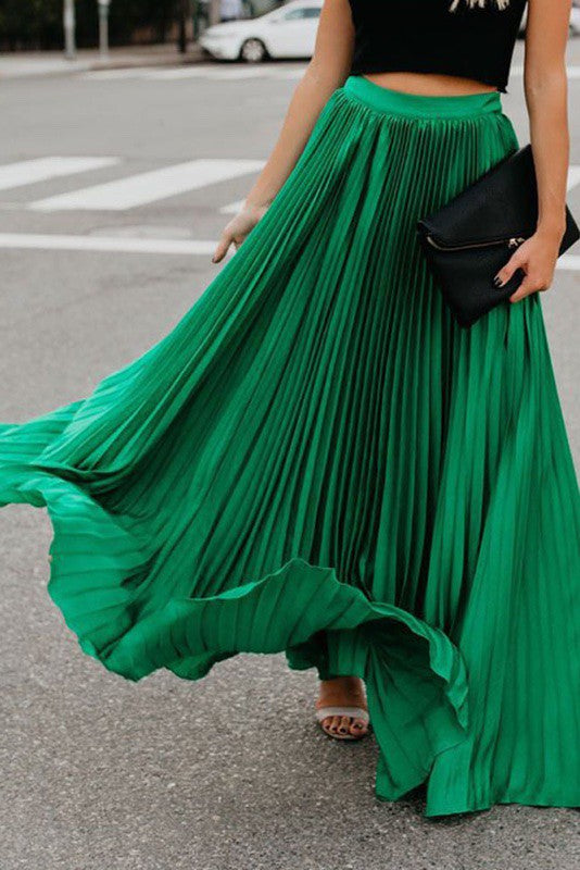 Elegant Pleated Maxi Skirt | Trendy Skirts Outfit Idea for Women by Ro + Ivy | Elevated Basics, Modern Comfort & Style