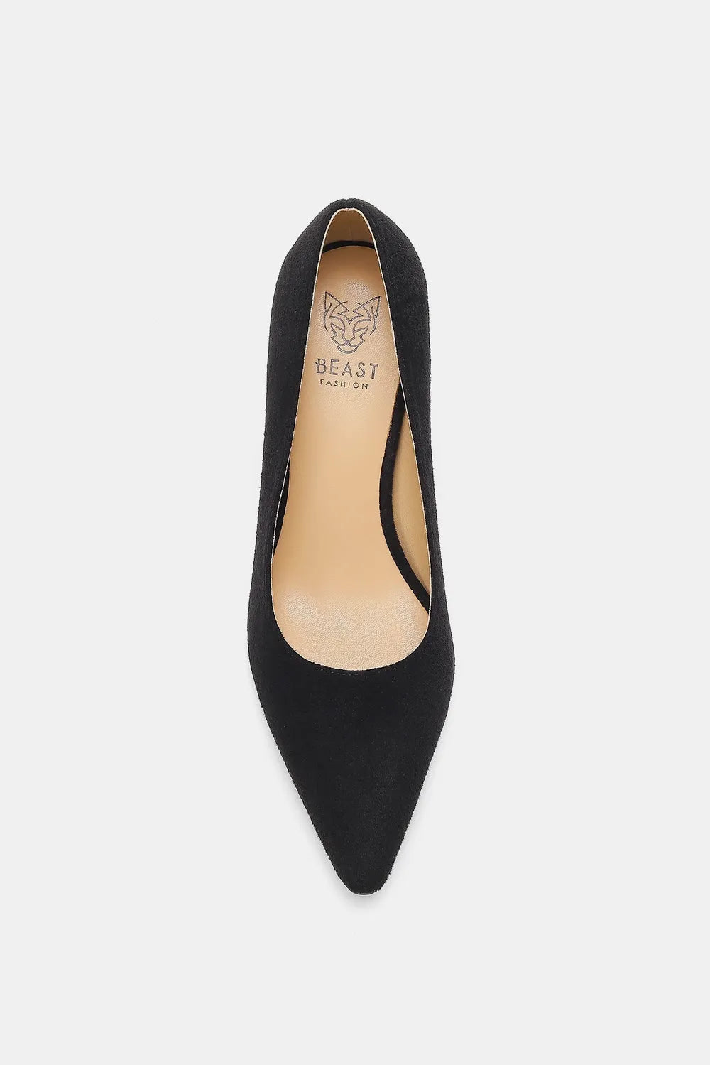Faux Suede Point Toe Block Heel Pumps — Classic Sleek Elegant Versatile Style - Heels