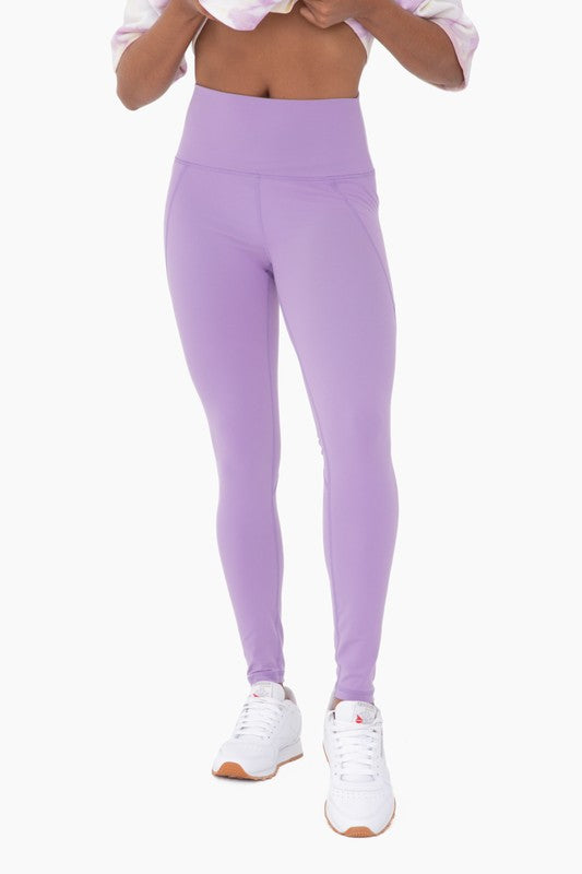 Tapered Band Essential Solid Highwaist Leggings - Ro + Ivy