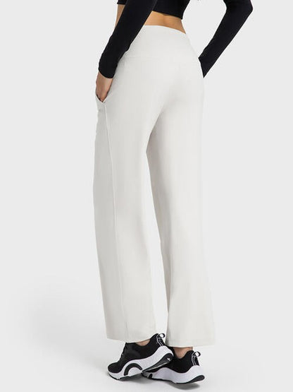 Ella Active Wide-Leg Pants with Pockets - Ro + Ivy