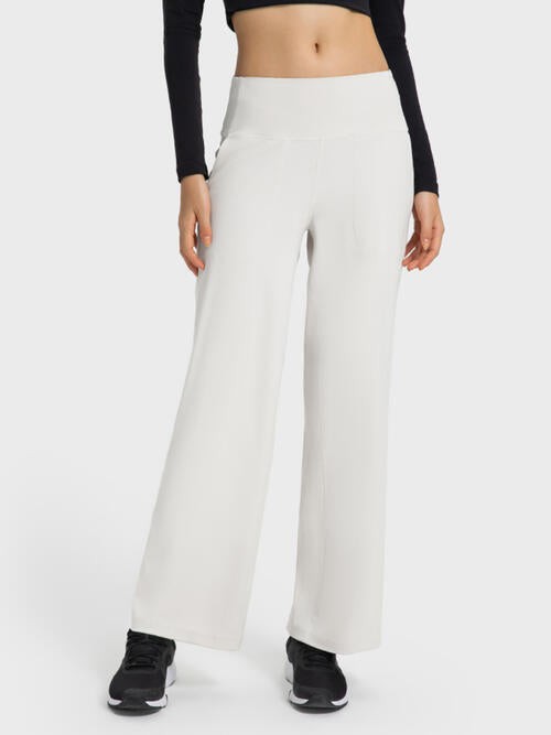 Ella Active Wide-Leg Pants with Pockets - Ro + Ivy