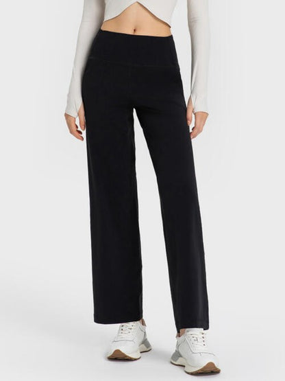 Ella Active Wide-Leg Pants with Pockets - Ro + Ivy