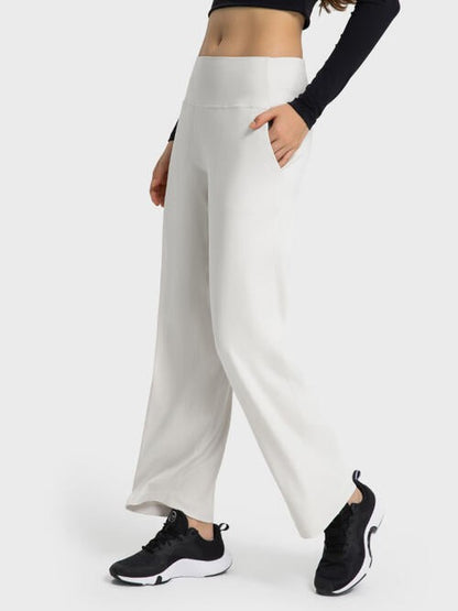 Ella Active Wide-Leg Pants with Pockets - Ro + Ivy