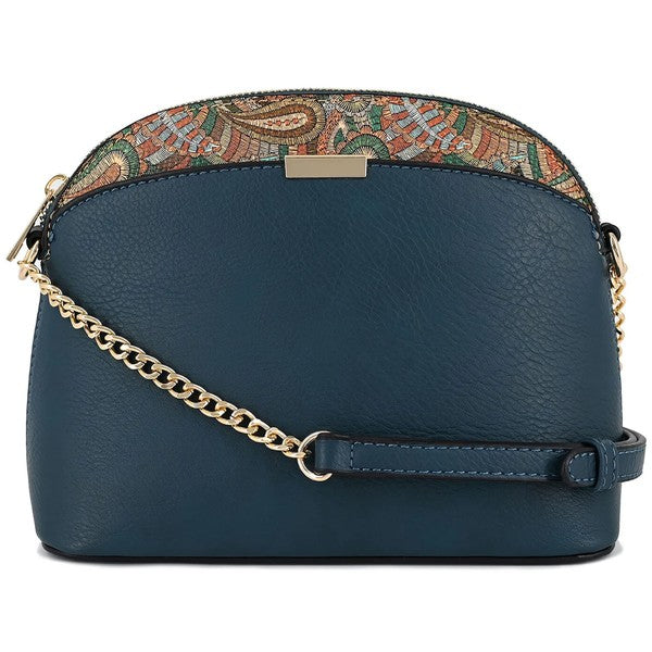 TEAL one Paisley Accent Small Dome Crossbody Bag | Trendy Crossbody Bags Outfit Idea for Women by Ro + Ivy | Elevated Basics, Modern Comfort & Style
