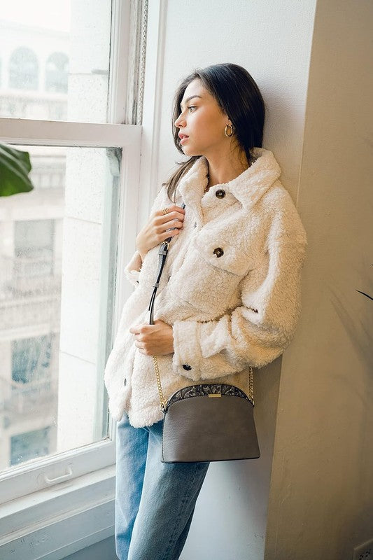 Paisley Accent Small Dome Crossbody Bag | Trendy Crossbody Bags Outfit Idea for Women by Ro + Ivy | Elevated Basics, Modern Comfort & Style