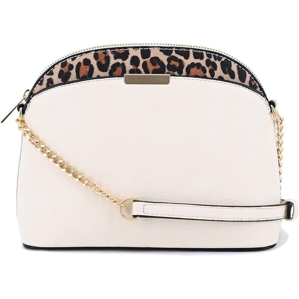 IVORY one Leopard Accent Small Dome Crossbody Bag | Trendy Crossbody Bags Outfit Idea for Women by Ro + Ivy | Elevated Basics, Modern Comfort & Style