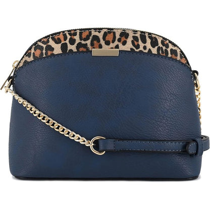 NAVY one Leopard Accent Small Dome Crossbody Bag | Trendy Crossbody Bags Outfit Idea for Women by Ro + Ivy | Elevated Basics, Modern Comfort & Style