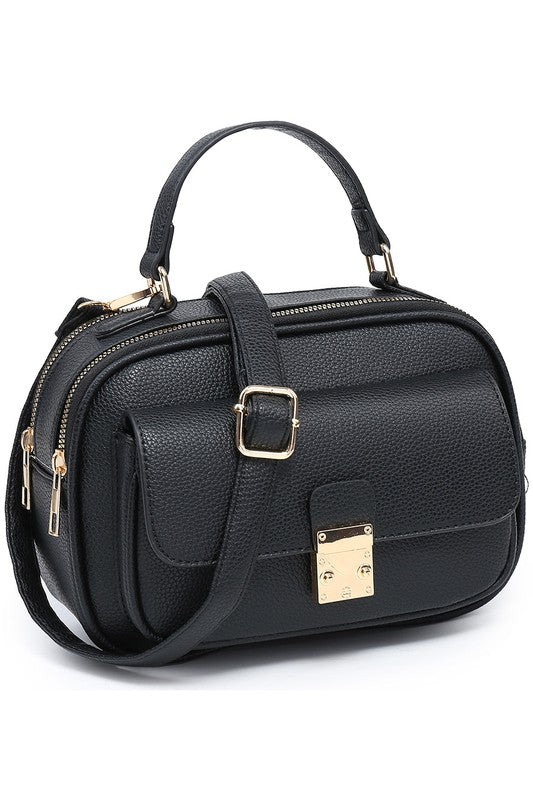 Faux Leather Top Handle Crossbody Bag | Trendy Crossbody Bags Outfit Idea for Women by Ro + Ivy | Elevated Basics, Modern Comfort & Style