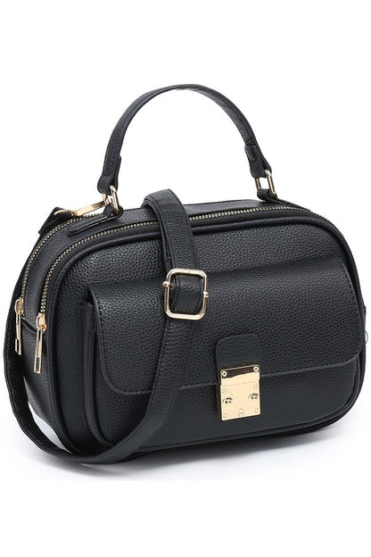 Faux Leather Top Handle Crossbody Bag | Trendy Crossbody Bags Outfit Idea for Women by Ro + Ivy | Elevated Basics, Modern Comfort & Style