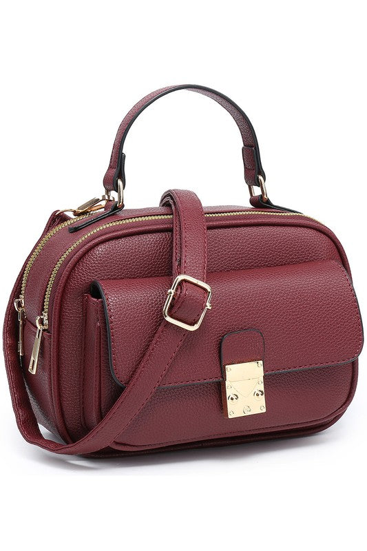 WINE one Faux Leather Top Handle Crossbody Bag | Trendy Crossbody Bags Outfit Idea for Women by Ro + Ivy | Elevated Basics, Modern Comfort & Style