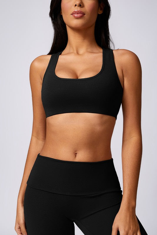 Beautiful Back Running Tight Yoga Sport Bra - Ro + Ivy