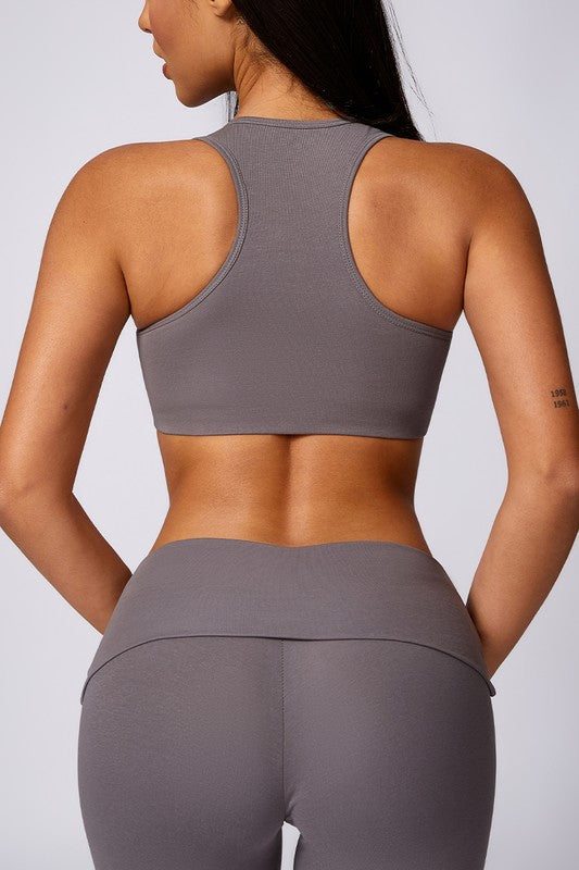 Beautiful Back Running Tight Yoga Sport Bra - Ro + Ivy