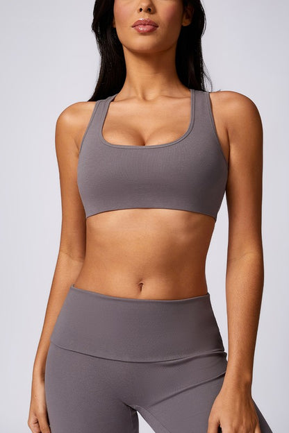 Beautiful Back Running Tight Yoga Sport Bra - Ro + Ivy