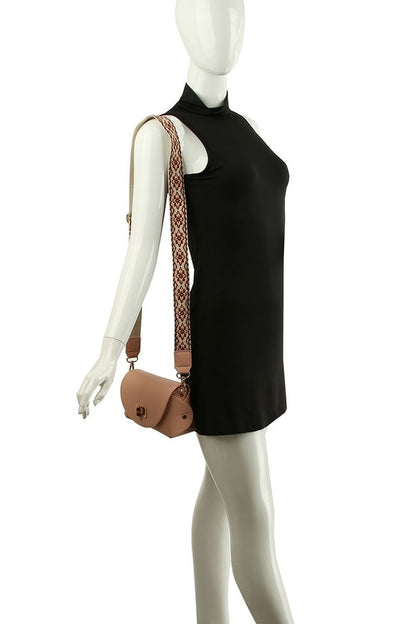 Faux Leather Twist Lock Flap Crossbody Bag | Trendy Crossbody Bags Outfit Idea for Women by Ro + Ivy | Elevated Basics, Modern Comfort & Style