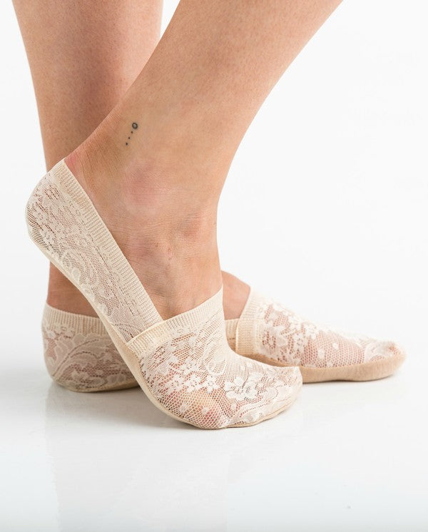 No-Show Floral Lace Slip Socks – 3 Pack | Trendy Socks Outfit Idea for Women by Ro + Ivy | Elevated Basics, Modern Comfort & Style