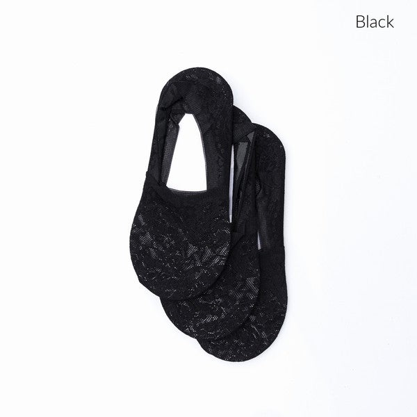 No-Show Floral Lace Slip Socks – 3 Pack | Trendy Socks Outfit Idea for Women by Ro + Ivy | Elevated Basics, Modern Comfort & Style