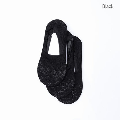 No-Show Floral Lace Slip Socks – 3 Pack | Trendy Socks Outfit Idea for Women by Ro + Ivy | Elevated Basics, Modern Comfort & Style