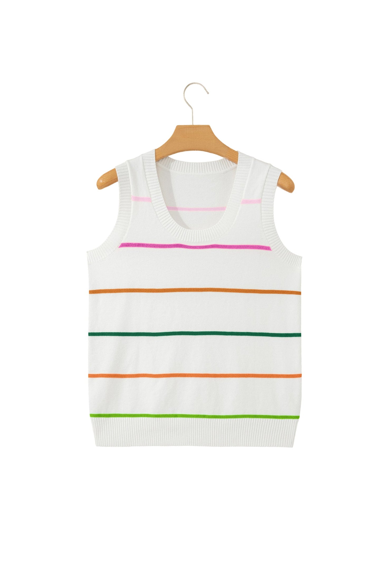 Striped Knit Layering Sweater Vest — Chic Elevated Everyday Wardrobe Style - Sweater Vests