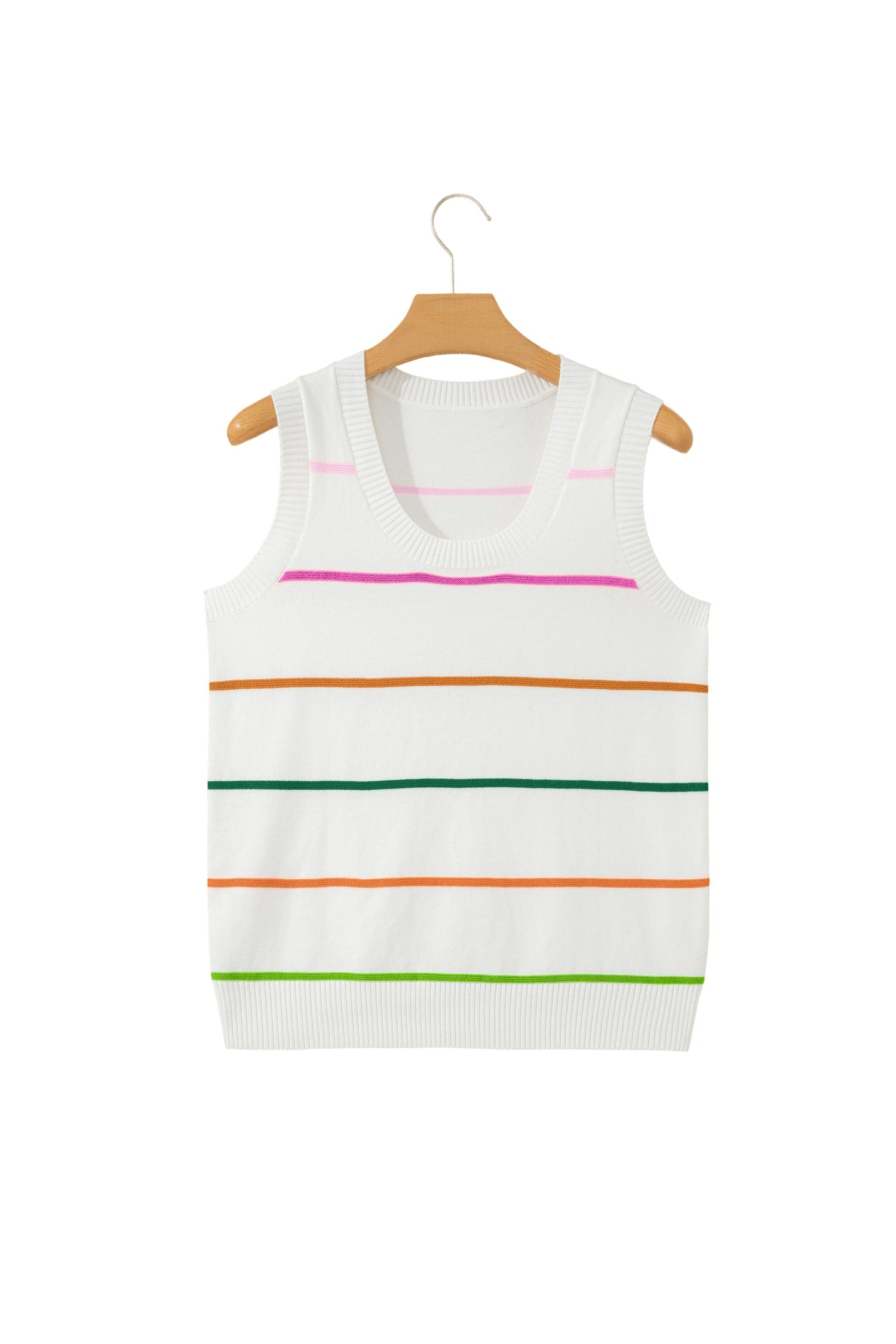 Striped Knit Layering Sweater Vest — Chic Elevated Everyday Wardrobe Style - Sweater Vests