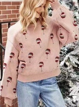 Pink Pink Christmas Holiday Sweater | Trendy Sweaters Outfit Idea for Women by Ro + Ivy | Elevated Basics, Modern Comfort & Style
