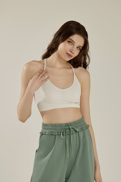 Seamless Lace Racerback Ribbed Knit Bralette | Trendy Bralettes Outfit Idea for Women by Ro + Ivy | Elevated Basics, Modern Comfort & Style