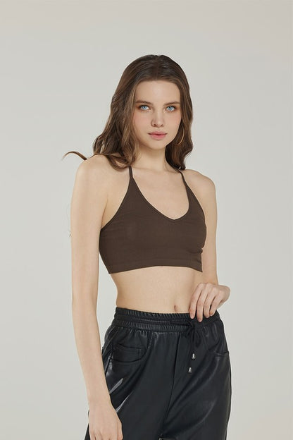 Seamless Lace Racerback Ribbed Knit Bralette | Trendy Bralettes Outfit Idea for Women by Ro + Ivy | Elevated Basics, Modern Comfort & Style