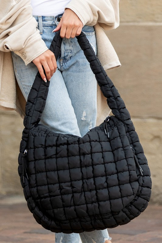 Large Quilted Puffer Tote | Trendy Tote Bags Outfit Idea for Women by Ro + Ivy | Elevated Basics, Modern Comfort & Style