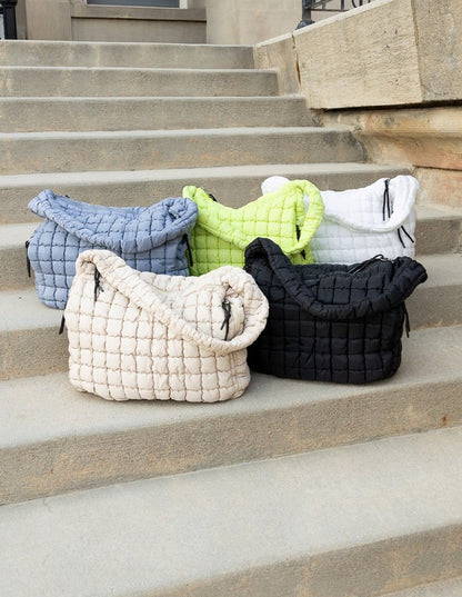 Large Quilted Puffer Tote | Trendy Tote Bags Outfit Idea for Women by Ro + Ivy | Elevated Basics, Modern Comfort & Style